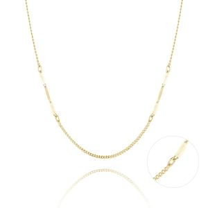 [AK플라자] [미니골드] 커브 포인트 체인 목걸이 NRTM4004