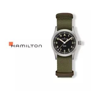 해밀턴 카키필드 33mm 블랙 다이얼 나토 남성시계 H69301930