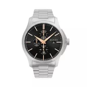 구찌 YA126272 G타임리스 남성 메탈 쿼츠 44mm