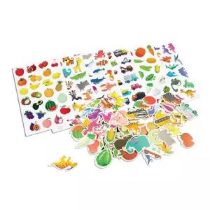 [노리터보드]유아 자석 한조각 자석 퍼즐 6종(동물/과일/탈것/바다생물/채소/공룡)