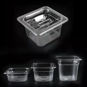 6분의1 플라스틱 PC 밧드 밧트 바트 받드 냉장고 정리용기 배식 급식 반찬통 양념통 뚜껑포함