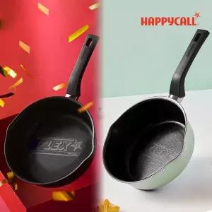 [해피콜] 플렉스팬 IH 인덕션 후라이팬 20cm & 22cm(매트블랙/피스타치오 그린) 모음전