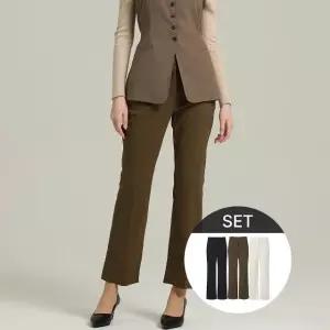 리베레츠 세미 부츠컷 스판팬츠 3종세트