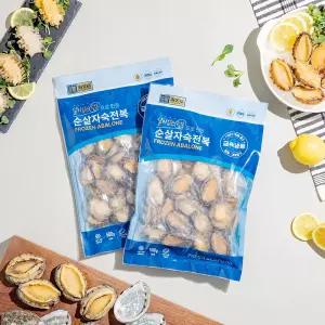 순살자숙전복 중(45-50미), 손질 전 1.2kg, 500g x 1팩