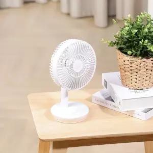 [레이나] 탁상용 저소음 DC모터 무선 선풍기 RF-0601W / C타입충전 초미풍 4단풍량조절