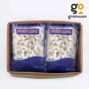 손질 칵테일새우 왕특대 26/30 900gX10봉 홈파티 감바스용 새우 냉동 박스