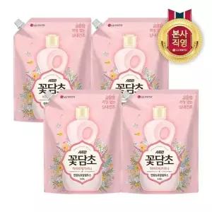 [엘지생활건강]샤프란 꽃담초 부케가르니 섬유유연제 연꽃 리필 1.6L x 4개