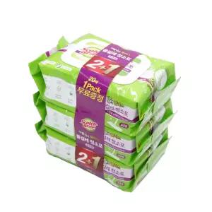 3M 더블액션+ 물걸레 청소포 표준형 2+1 60매/미-세먼-지/바닥청소/다용도사용/세정효과/찌든때효과/청소용