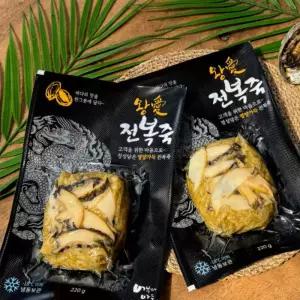 왕애전복죽 220gX5팩 남해안 활전복을 듬뿍담은 전복죽, 전복내장 영양죽(9~10인분)