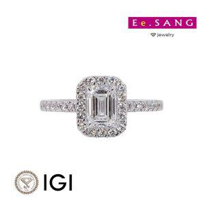 [이상주얼리]/14k IGI 1캐럿 랩 다이아몬드 에메랄드컷 데일리 프로포즈 반지