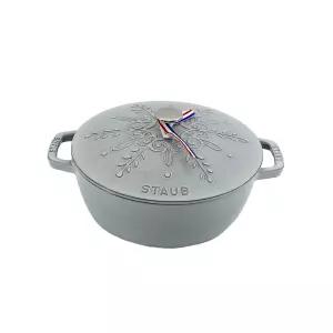 스타우브 B품 스노우플레이크 화이트트러플 24cm 프렌치 오븐 인덕션 무쇠 주물냄비