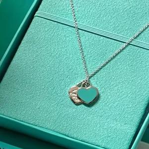 [국내/당일 출고] 티파니 앤 코 리턴 투 티파니 블루 더블 하트 태그 펜던트 미니 실버