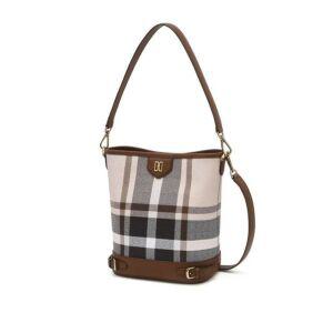 [갤러리아] DCBA5F714 닥스 브라운 체크 가죽 숄더백