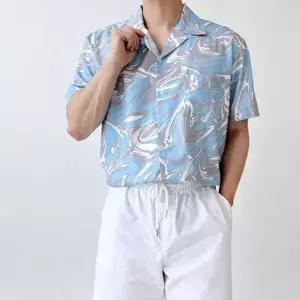 휴양지 바캉스 여행 오버핏 남자비치룩 반팔남방 셔츠