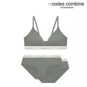[코데즈컴바인이너웨어](강남점)브라1+팬티2 라이트카키 브라렛세트(CDWBR812LKH+CDWPT812LKH)