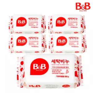 비앤비 유아의류용 세탁비누 카모마일 200g 5개