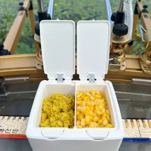 원터치 떡밥그릇 민물 낚시 떡밥통 미끼 밑밥 통 그릇 붕어 중층 내림 바닥