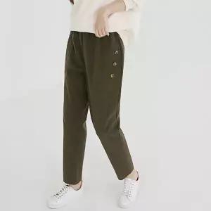 [롯데백화점]샐리 버튼 피치 기모 배기 팬츠_I5D-CPT004