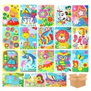 (재미스쿨) EVA 모자이크 10장X1팩 (옵션) 스티커 유아 만들기 아트 미술/학교납품/대량구매