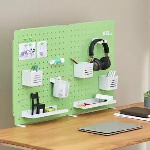 스틸 페그보드 타공판 파티션 책상 가림막 클램프형 2pcs 1set 인테리어 자석보드