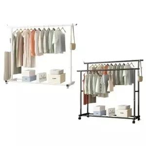 튼튼한 이동식 행거 철재 스탠드 옷걸이 1단 2단 1500mm