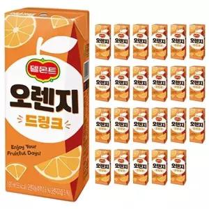 롯데 델몬트 오렌지 드링크 190ml x 24팩