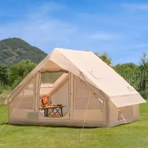 마운틴하이커 에어텐트 6.3 파이어 돔 쉘터 불멍 화목난로 에어펌프 포함