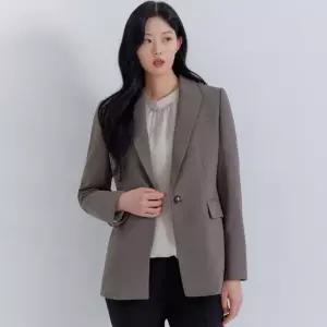 [지센] Z-셀렉션 피어로즈 원버튼 테일러드 자켓 LFFJO991_GR