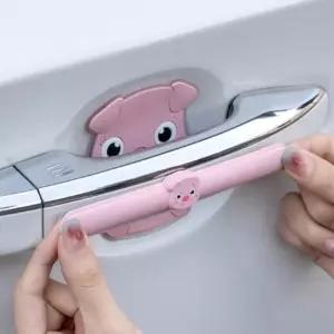 손잡이 보호 스티커 실리콘 차량 부착 스크래치 8종 부착 스크래치 8종