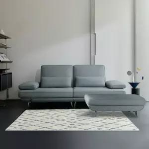 [룸스프레이 증정][다우닝] 플라나 베이직 3인 전체 통가죽 소파+스툴