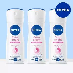 니베아 데오드란트 스프레이 엑스트라 브라이트 60ml 3개