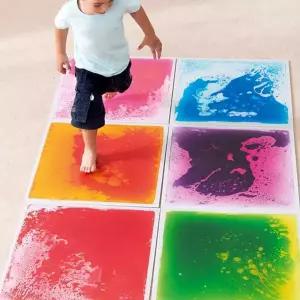 갤럭시 액체보드판 밟기 촉감놀이 물감매트 혼합 발판