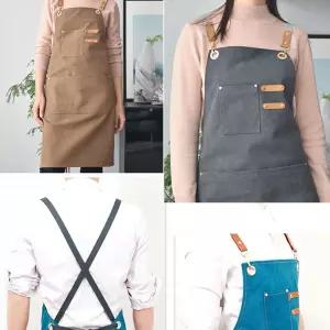 작업용 포켓 앞치마/바리스타/미용실/예쁜/조끼형/미용/업소용/요양/보호사/카페/방수/비닐/식당/프릴/미술