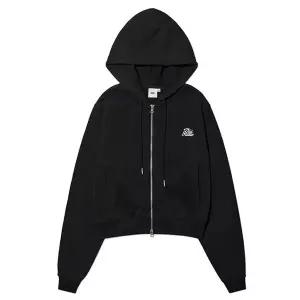 [OiOi]루프 스타 로고 크롭 후드 집업 [BLACK]