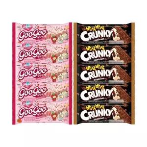 [신세계라이브쇼핑]구구바 스트로베리 크림치즈x5+크런키바x5