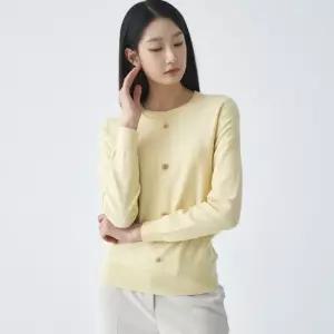 [지센] 여성 버튼업 긴팔 니트 LFKTO105_YE