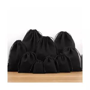 블랙 파우치 벨벳 복주머니 스트링 더스트백 소형중형