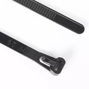 재사용 케이블타이 릴리저블 재활용 타이 200mm 100매/가리개/콘센트/고정/차량/홀더/USB/케이블/정리/클립