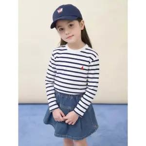 [BEANPOLE KIDS] [Essential] 스트라이프 긴소매 티셔츠  아이보리 (BI6141UE30)