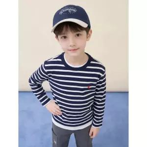 [BEANPOLE KIDS] [Essential] 스트라이프 긴소매 티셔츠  네이비 (BI6141UE3R)