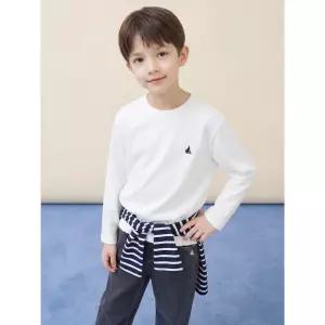 [BEANPOLE KIDS] [Essential] 수피마 베이직 긴소매 티셔츠  아이보리 (BI6141UE20)