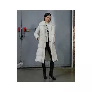 에고이스트 슬림 A라인 싱글버튼 벨티드 다운 코트 EQ4NC061 596053