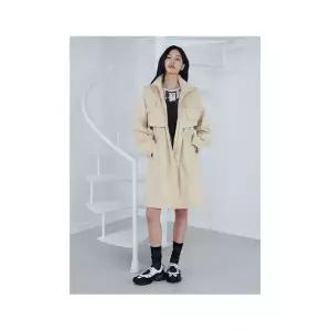 에고이스트 백 레터링 포인트 벨티드 코트 ER1WC261 595796