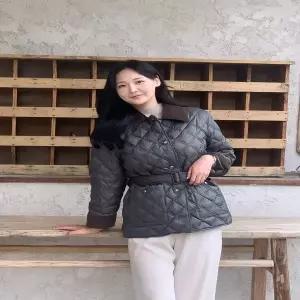 [비밀상점][CC콜렉트] C254PSG803_코듀로이 배색 라이트 구스 다운