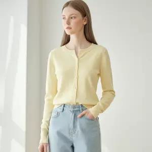 [페이지플린] 컬러버튼라운드니트가디건_P6ACA001C