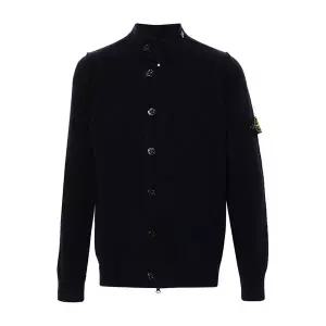 스톤아일랜드 로고 패치 가디건 네이비 8115547A3 A0020