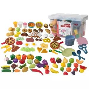 말랑 과일야채 소꿉놀이 음식모형 식기세트 119p 키즈카페 유치원장난감 4세 엄마표