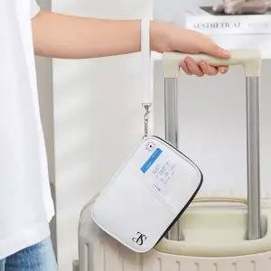 rfid 차단 여권 케이스 슬림형 다기능 스마트 여행용 여권 지갑 휴대용 목걸이 신분증 항공권 카드 지폐