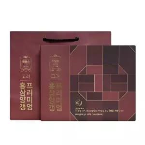 진웰스 6년근 고려 홍삼 양갱 프리미엄 40g x 14개 +쇼핑백 홍삼 설날 설 명절 선물세트