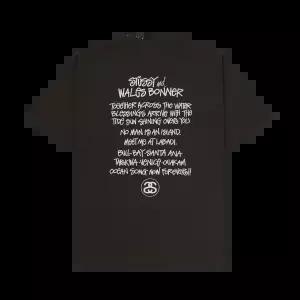 스투시 x 웨일즈 보너 오션 송 반팔 티셔츠 브라운 3904025